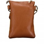 Umhängetasche / Handytasche Velours mit Goldfittings Hellbraun, Farbe: braun, Marke: Hausfelder Manufaktur, EAN: 4065646025028, Abmessungen in cm: 14.5x21x1.7, Bild 3 von 6