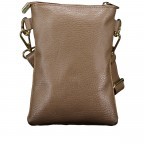 Umhängetasche / Handytasche Velours mit Goldfittings Taupe, Farbe: taupe/khaki, Marke: Hausfelder Manufaktur, EAN: 4065646025035, Abmessungen in cm: 14.5x21x1.7, Bild 3 von 6