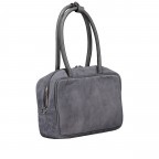 Handtasche Velours Grau, Farbe: grau, Marke: Hausfelder Manufaktur, EAN: 4065646025110, Abmessungen in cm: 29x19x8, Bild 2 von 7