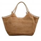 Beuteltasche Velours Beige, Farbe: beige, Marke: Hausfelder Manufaktur, EAN: 4065646025127, Abmessungen in cm: 29x33x12, Bild 3 von 6