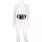 Gürteltasche / Umhängetasche Laminato mit Silberfittings Anthra, Farbe: anthrazit, Marke: Hausfelder Manufaktur, EAN: 4065646025202, Abmessungen in cm: 24x14x8, Bild 4 von 6