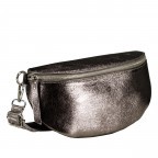 Gürteltasche / Umhängetasche Laminato mit Silberfittings Anthra, Farbe: anthrazit, Marke: Hausfelder Manufaktur, EAN: 4065646025202, Abmessungen in cm: 24x14x8, Bild 2 von 6
