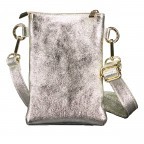 Umhängetasche / Handytasche Laminato mit Goldfittings Gold, Farbe: metallic, Marke: Hausfelder Manufaktur, EAN: 4065646025233, Abmessungen in cm: 14.5x21x1.7, Bild 3 von 6
