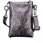 Umhängetasche / Handytasche Laminato mit Silberfittings Anthra, Farbe: anthrazit, Marke: Hausfelder Manufaktur, EAN: 4065646025264, Abmessungen in cm: 14.5x21x1.7, Bild 3 von 6
