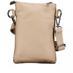 Umhängetasche / Handytasche Velours mit Silberfittings Beige, Farbe: beige, Marke: Hausfelder Manufaktur, EAN: 4065646025332, Abmessungen in cm: 14.5x21x1.7, Bild 3 von 6