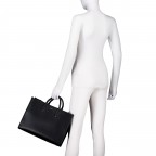 Handtasche Sandy Medium Tote Black, Farbe: schwarz, Marke: BOSS, EAN: 4063546748023, Abmessungen in cm: 36x27.5x12, Bild 4 von 7