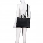 Handtasche Sandy Medium Tote Black, Farbe: schwarz, Marke: BOSS, EAN: 4063546748023, Abmessungen in cm: 36x27.5x12, Bild 6 von 7