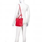Handtasche Dollaro Hellrot, Farbe: rot/weinrot, Marke: Hausfelder Manufaktur, EAN: 4065646025394, Abmessungen in cm: 23.5x23x8, Bild 5 von 7