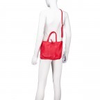 Handtasche Dollaro Hellrot, Farbe: rot/weinrot, Marke: Hausfelder Manufaktur, EAN: 4065646025394, Abmessungen in cm: 23.5x23x8, Bild 6 von 7