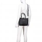 Handtasche Dollaro Schwarz, Farbe: schwarz, Marke: Hausfelder Manufaktur, EAN: 4065646025400, Abmessungen in cm: 23.5x23x8, Bild 6 von 7