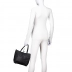 Handtasche Dollaro Schwarz, Farbe: schwarz, Marke: Hausfelder Manufaktur, EAN: 4065646025400, Abmessungen in cm: 23.5x23x8, Bild 4 von 7