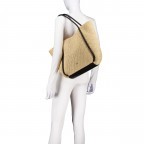 Shopper Maglia Raffia Willow L Natural Black, Farbe: beige, Marke: Abro, EAN: 4067278679068, Abmessungen in cm: 50x29x15, Bild 4 von 5