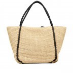 Shopper Maglia Raffia Willow L Natural Black, Farbe: beige, Marke: Abro, EAN: 4067278679068, Abmessungen in cm: 50x29x15, Bild 3 von 5