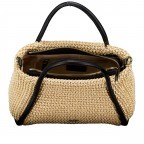 Handtasche Maglia Raffia Willow S Natural Black, Farbe: beige, Marke: Abro, EAN: 4067278678894, Abmessungen in cm: 25x17x8, Bild 7 von 7