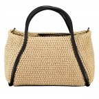 Handtasche Maglia Raffia Willow S Natural Black, Farbe: beige, Marke: Abro, EAN: 4067278678894, Abmessungen in cm: 25x17x8, Bild 3 von 7