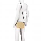 Umhängetasche Maglia Raffia Kaia S Natural Black, Farbe: beige, Marke: Abro, EAN: 4067278683300, Abmessungen in cm: 21x14x7, Bild 4 von 6