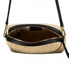 Umhängetasche Maglia Raffia Kaia S Natural Black, Farbe: beige, Marke: Abro, EAN: 4067278683300, Abmessungen in cm: 21x14x7, Bild 6 von 6