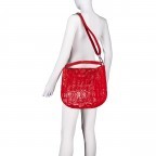 Beuteltasche Maxi Cocco Mia Red, Farbe: rot/weinrot, Marke: Abro, EAN: 4067278675510, Abmessungen in cm: 40x36.5x10, Bild 6 von 8
