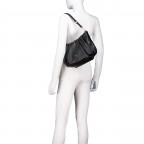 Beuteltasche Piuma Lucido Daya Black Gold, Farbe: schwarz, Marke: Abro, EAN: 4067278656182, Abmessungen in cm: 32x21x10, Bild 4 von 7