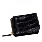 Geldbörse Kroko mit RFID-Schutz Black, Farbe: schwarz, Marke: Hausfelder Manufaktur, EAN: 4065646024434, Abmessungen in cm: 10.2x8x3, Bild 2 von 5