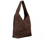 Beuteltasche Velours Dunkelbraun, Farbe: braun, Marke: Hausfelder Manufaktur, EAN: 4065646025479, Abmessungen in cm: 32.5x32x17, Bild 2 von 5