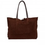 Shopper Velours Dunkelbraun, Farbe: braun, Marke: Hausfelder Manufaktur, EAN: 4065646025509, Abmessungen in cm: 36x30x12, Bild 3 von 5