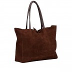 Shopper Velours Dunkelbraun, Farbe: braun, Marke: Hausfelder Manufaktur, EAN: 4065646025509, Abmessungen in cm: 36x30x12, Bild 2 von 5