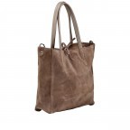 Handtasche Velours Taupe, Farbe: taupe/khaki, Marke: Hausfelder Manufaktur, EAN: 4065646025547, Abmessungen in cm: 22x22x8, Bild 2 von 8