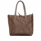 Handtasche Velours Taupe, Farbe: taupe/khaki, Marke: Hausfelder Manufaktur, EAN: 4065646025547, Abmessungen in cm: 22x22x8, Bild 3 von 8