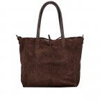 Handtasche Velours Dunkelbraun, Farbe: braun, Marke: Hausfelder Manufaktur, EAN: 4065646025554, Abmessungen in cm: 22x22x8, Bild 3 von 8