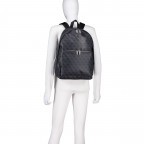 Freizeitrucksack Milano 4G-Logo mit Laptopfach 15 Zoll Black Lime, Farbe: schwarz, Marke: Guess, EAN: 7620837298963, Abmessungen in cm: 30x42x12, Bild 5 von 6