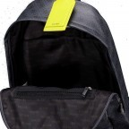 Freizeitrucksack Milano 4G-Logo mit Laptopfach 15 Zoll Black Lime, Farbe: schwarz, Marke: Guess, EAN: 7620837298963, Abmessungen in cm: 30x42x12, Bild 6 von 6