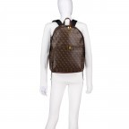 Freizeitrucksack Milano 4G-Logo mit Laptopfach 15 Zoll Brown Ochre Burgundy, Farbe: braun, Marke: Guess, EAN: 7620837298987, Abmessungen in cm: 30x42x12, Bild 5 von 6