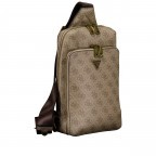 Umhängetasche Milano Slingbag 4g-logo Beige Brown, Farbe: cognac, Marke: Guess, EAN: 7620837299045, Abmessungen in cm: 18.5x27.5x6.5, Bild 2 von 6