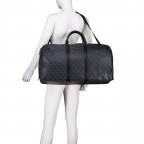 Reisetasche Pisa 4G-Logo Größe 56 cm Black Lime, Farbe: schwarz, Marke: Guess, EAN: 7628907210310, Abmessungen in cm: 56x30x22, Bild 4 von 5