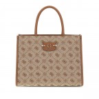 Handtasche Neda 4G-Logo Peony Latte, Farbe: braun, Marke: Guess, EAN: 0190231975526, Abmessungen in cm: 33.5x25x12.5, Bild 1 von 8