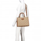 Handtasche Neda 4G-Logo Peony Latte, Farbe: braun, Marke: Guess, EAN: 0190231975526, Abmessungen in cm: 33.5x25x12.5, Bild 6 von 8