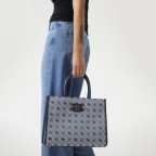 Handtasche Neda 4G-Logo Peony Navy, Farbe: blau/petrol, Marke: Guess, EAN: 0190231975533, Abmessungen in cm: 33.5x25x12.5, Bild 4 von 8