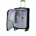Koffer T26 erweiterbar Größe M Black Neongreen, Farbe: schwarz, Marke: Franky, EAN: 4251885984619, Abmessungen in cm: 42x67x24, Bild 6 von 7