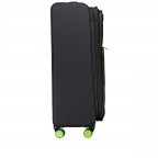 Trolley T26 erweiterbar Größe L Black Neongreen, Farbe: schwarz, Marke: Franky, EAN: 4251885984626, Abmessungen in cm: 46x80x25, Bild 2 von 7
