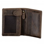 Geldbörse Hunter mit RFID-Schutz Dark Brown, Farbe: braun, Marke: Hausfelder Manufaktur, EAN: 4065646023994, Abmessungen in cm: 8.5x10.5x2.5, Bild 4 von 5
