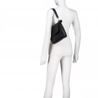 Umhängetasche Soft Print mit Goldfittings Black, Farbe: schwarz, Marke: Hausfelder Manufaktur, EAN: 4065646023284, Abmessungen in cm: 21x21x6.5, Bild 5 von 8