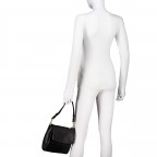 Umhängetasche Soft Print mit Goldfittings Black, Farbe: schwarz, Marke: Hausfelder Manufaktur, EAN: 4065646023284, Abmessungen in cm: 21x21x6.5, Bild 4 von 8