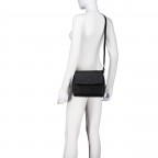 Umhängetasche Soft Print mit Goldfittings Black, Farbe: schwarz, Marke: Hausfelder Manufaktur, EAN: 4065646023284, Abmessungen in cm: 21x21x6.5, Bild 7 von 8