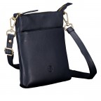Umhängetasche mit Goldfittings Dark Blue, Farbe: blau/petrol, Marke: Hausfelder Manufaktur, EAN: 4065646023413, Abmessungen in cm: 21x22x3, Bild 2 von 6
