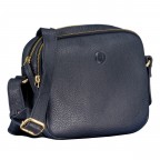 Umhängetasche mit Goldfittings Dark Blue, Farbe: blau/petrol, Marke: Hausfelder Manufaktur, EAN: 4065646023451, Abmessungen in cm: 22x17.5x7, Bild 2 von 6