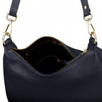 Beuteltasche mit Goldfittings Dark Blue, Farbe: blau/petrol, Marke: Hausfelder Manufaktur, EAN: 4065646023499, Abmessungen in cm: 30x26.5x9, Bild 7 von 7