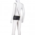 Umhängetasche Nappa mit Goldfittings Black, Farbe: schwarz, Marke: Hausfelder Manufaktur, EAN: 4065646023567, Abmessungen in cm: 23x14x3, Bild 5 von 6