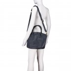 Handtasche Dark Blue, Farbe: blau/petrol, Marke: Hausfelder Manufaktur, EAN: 4065646023758, Abmessungen in cm: 36x27.5x10, Bild 5 von 7