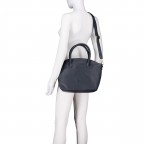 Handtasche Dark Blue, Farbe: blau/petrol, Marke: Hausfelder Manufaktur, EAN: 4065646023758, Abmessungen in cm: 36x27.5x10, Bild 6 von 7